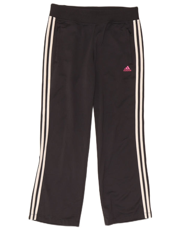 Adidas Damen Trainingshose UK 14 Mittelgraues Polyester