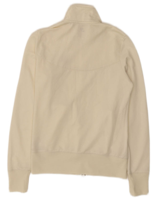 Nike Damen-Trainingsanzug-Top-Jacke UK 8/10 Small Off White Polyester