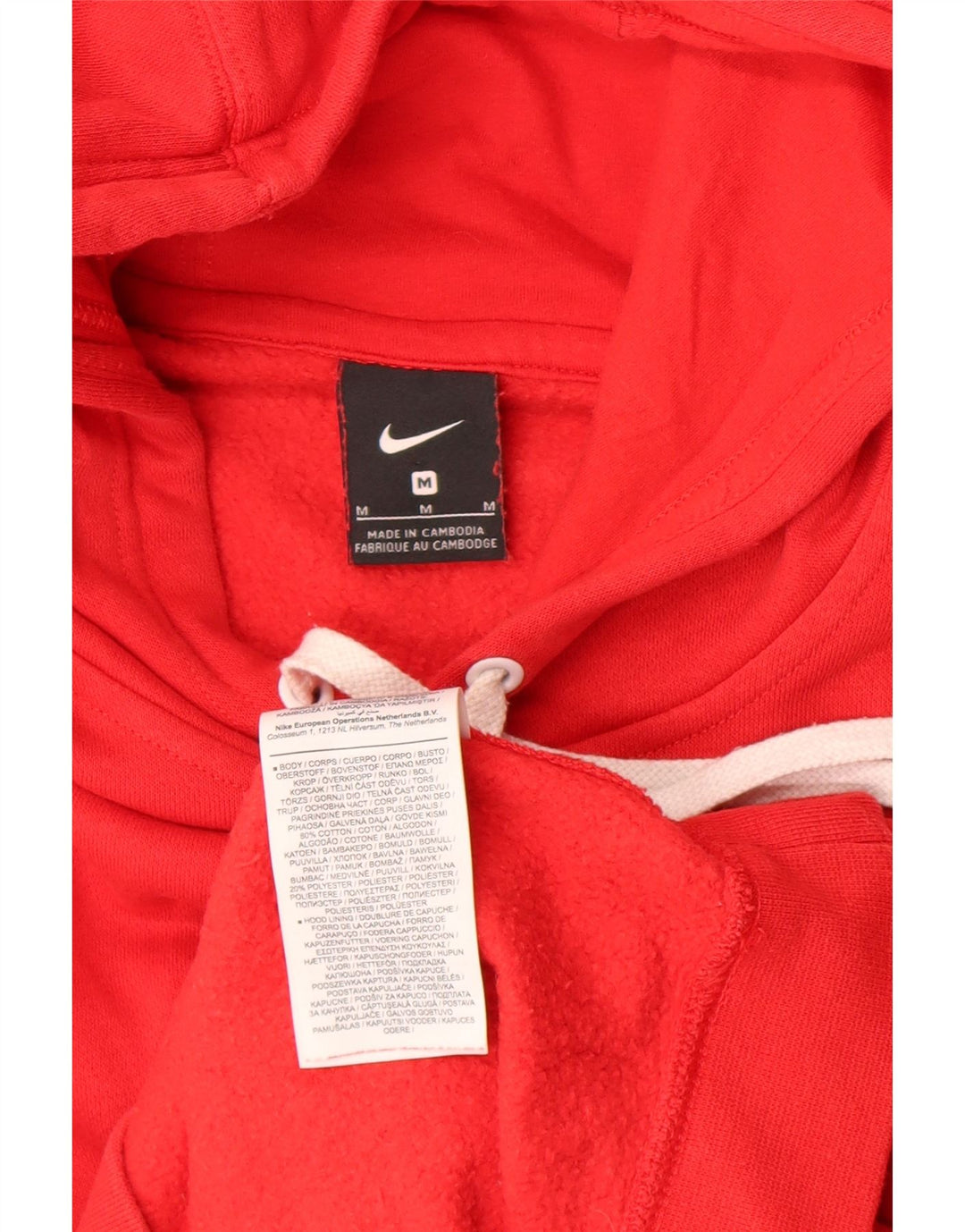 Nike Herren Kapuzenpullover aus mittelroter Baumwolle