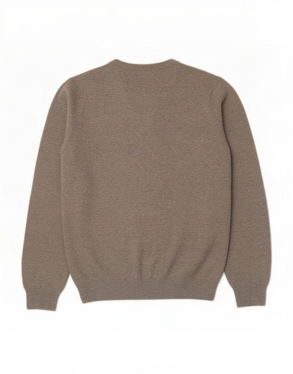 Marlboro Classics Mens V-Neck Jumper Sweater Large Grey Wool