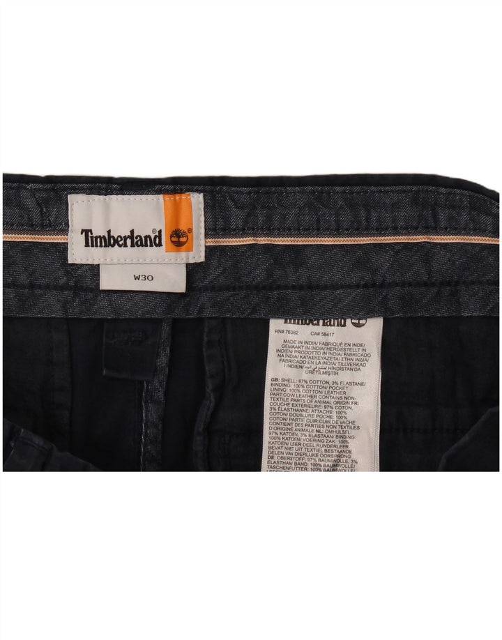 Timberland Herren Chino-Shorts W30 Medium Navy Blue Cotton