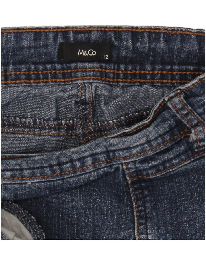 M&Co Damen Denim-Bermudashorts UK 12 Medium W32 Blaue Baumwolle