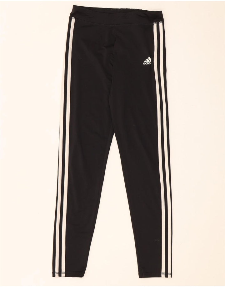 Adidas Mädchen-Leggings, 13–14 Jahre, schwarzes Polyester