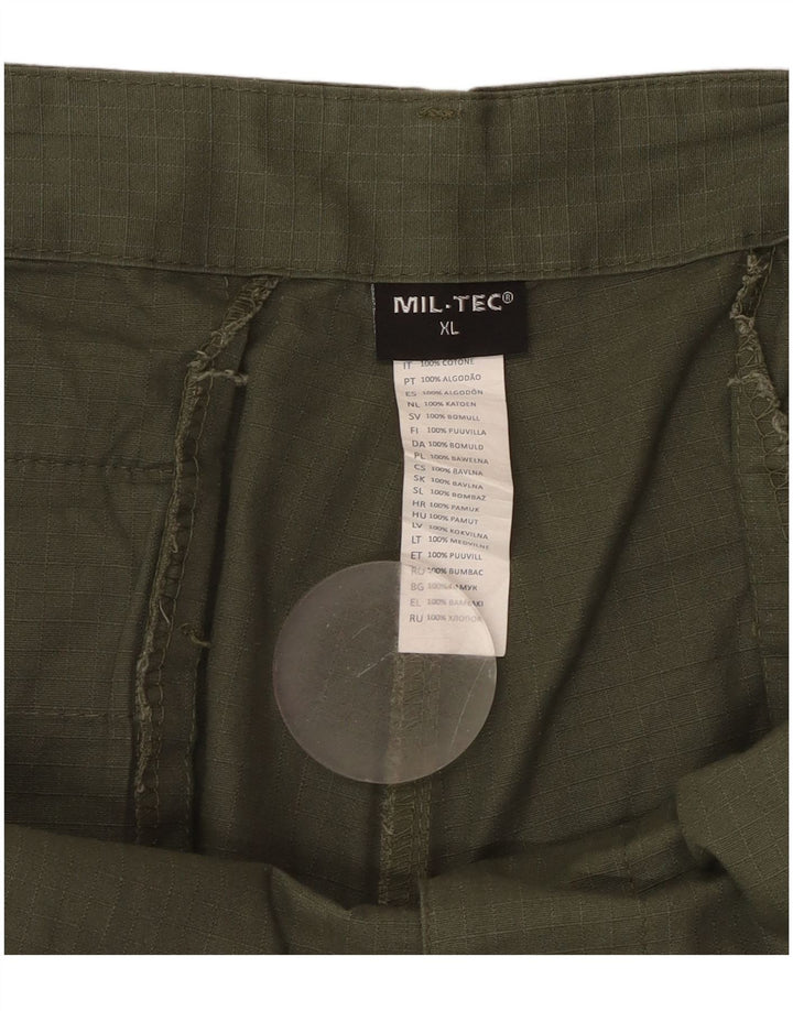 Mil-Tec Herren Cargoshorts XL W38 Grüne Baumwolle