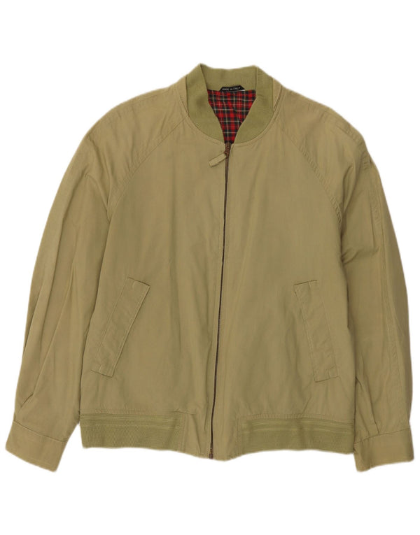 Grüne Blätter Herren Bomberjacke IT 48 Medium Khaki Baumwolle