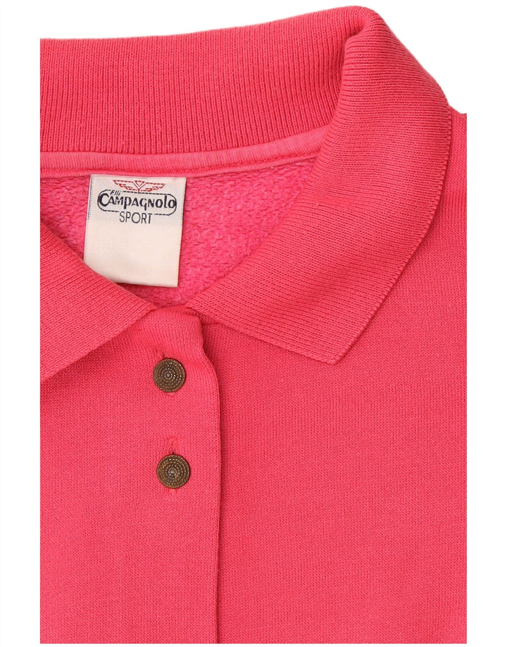 F.LLI Campagnolo Damen Sweatshirt Pullover UK 16 Large Pink Geometrisch