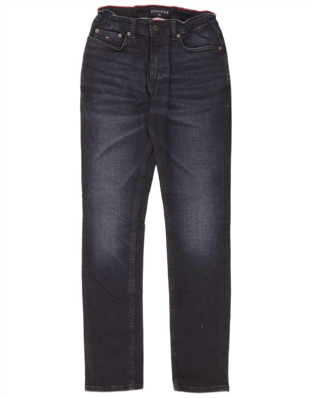Tommy Hilfiger Slim Jeans für Jungen, 15–16 Jahre, W30 L32, schwarze Baumwolle