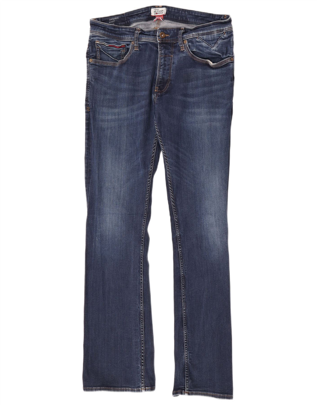 Tommy Hilfiger Herren Ryan Bootcut Jeans W34 L34 Blaue Baumwolle