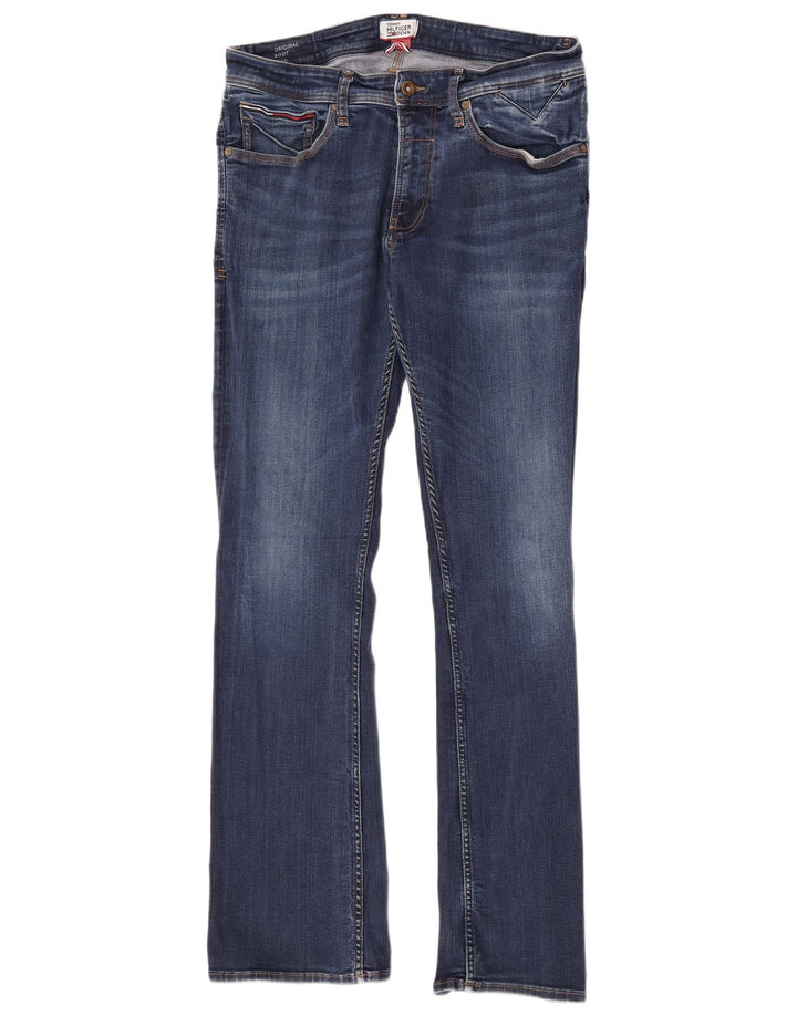 Tommy Hilfiger Herren Ryan Bootcut Jeans W34 L34 Blaue Baumwolle