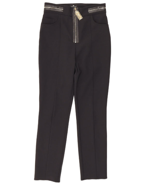 Elisabetta Franchi Damen-Freizeithose mit hoher Taille IT 42 Mittel W26 L26 B