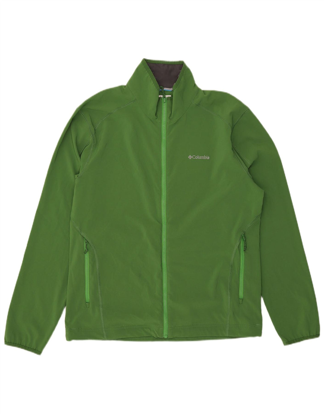 Columbia Herren-Trainingsanzug-Top-Jacke, großes grünes Polyester
