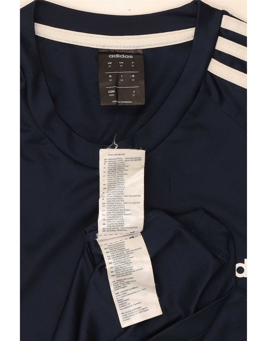 Adidas Herren Climalite T-Shirt Top Medium Marineblau Polyester