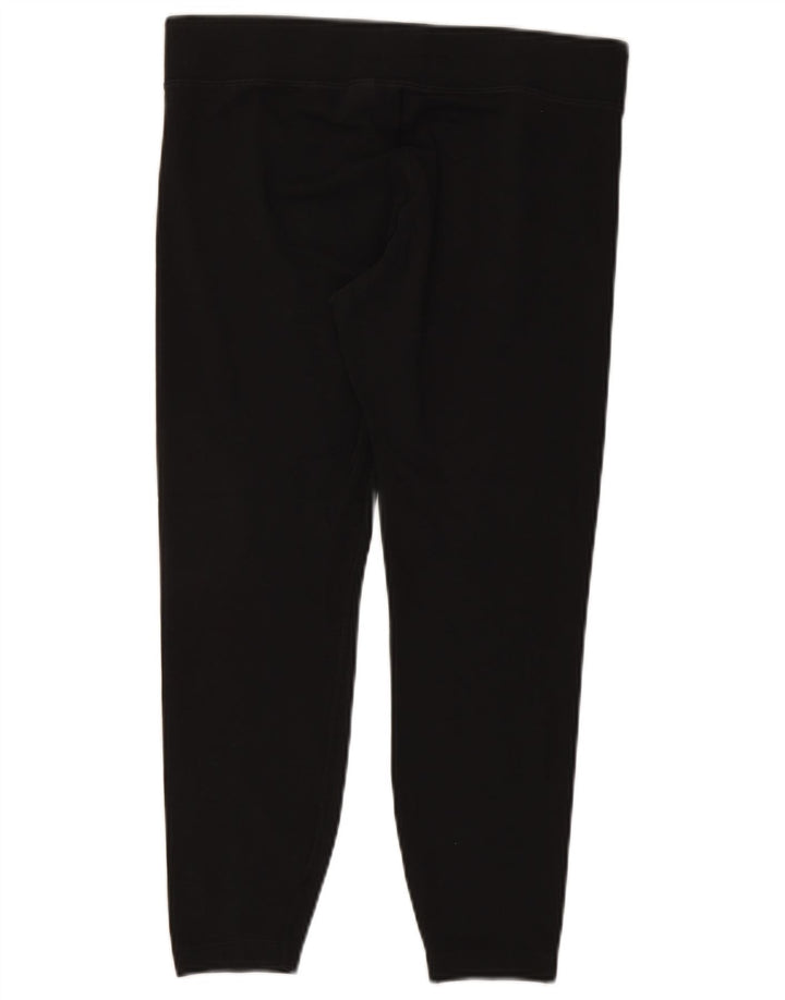 Nike Damen Crop Leggings UK 14 Große schwarze Baumwolle
