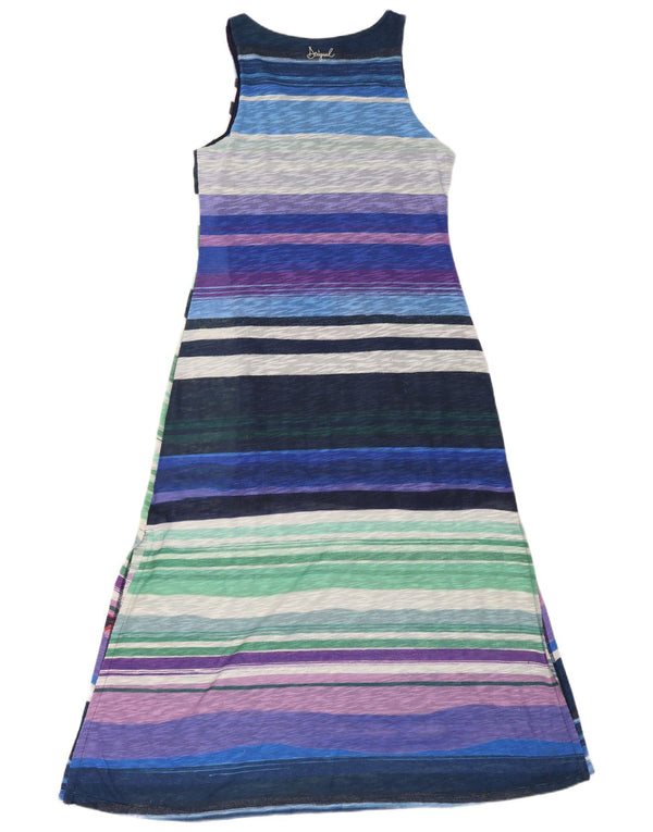Desigual Damen ärmelloses Maxikleid UK 18 XL Mehrfarbiges Blumenmuster