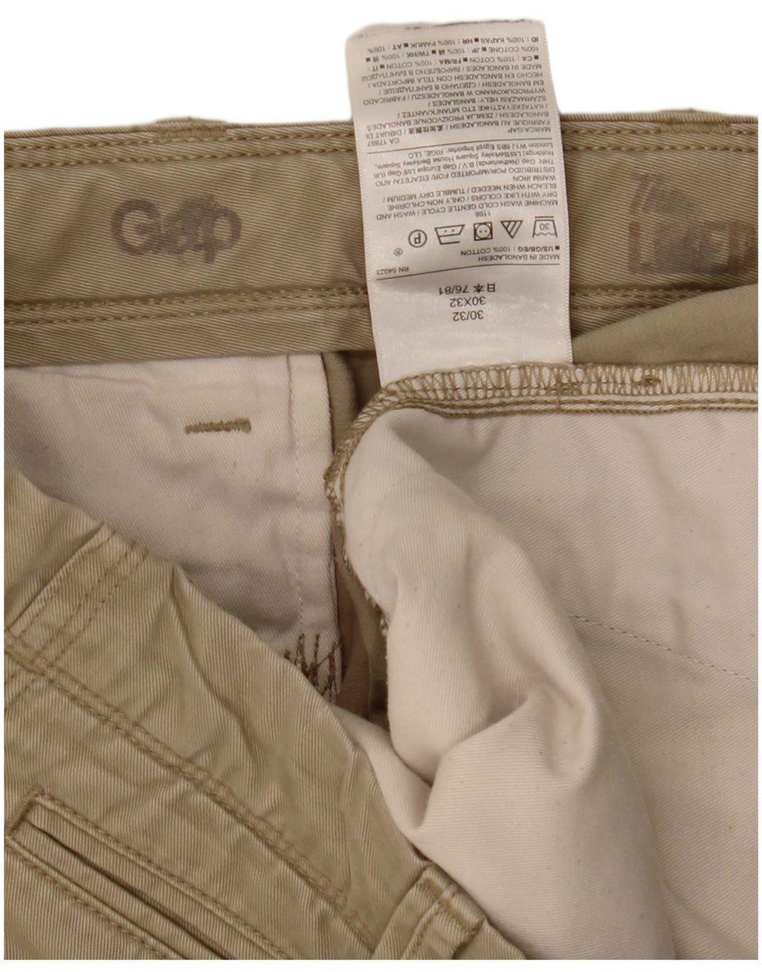 Gap Herren Chino-Shorts W30 Medium Khaki Baumwolle