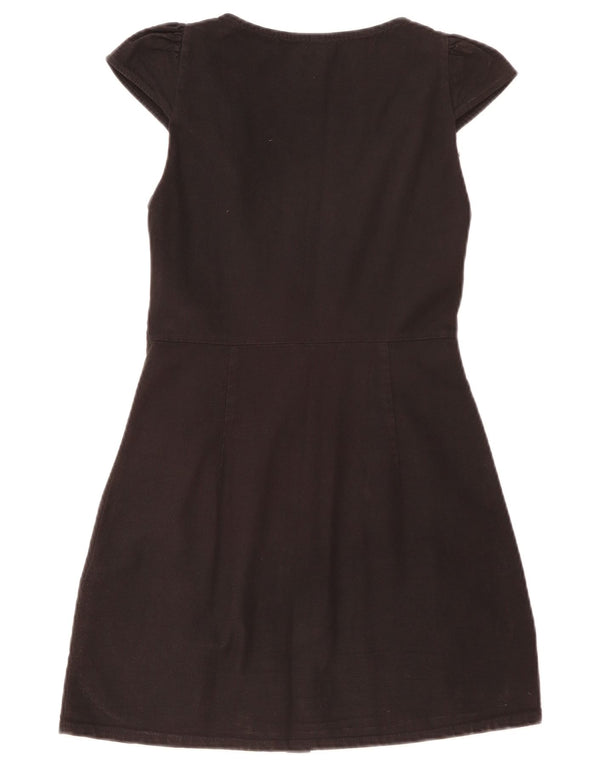 Zara Damen-Hemdkleid, Größe S, Schwarz, Baumwolle