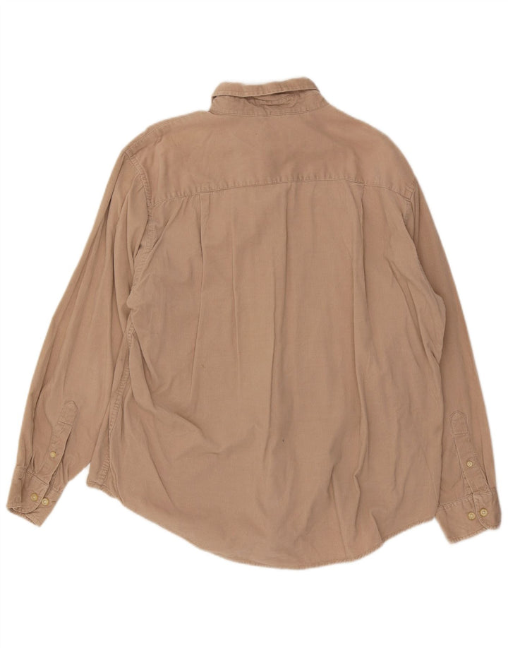 Izod Herren-Cordhemd, groß, beige Baumwolle