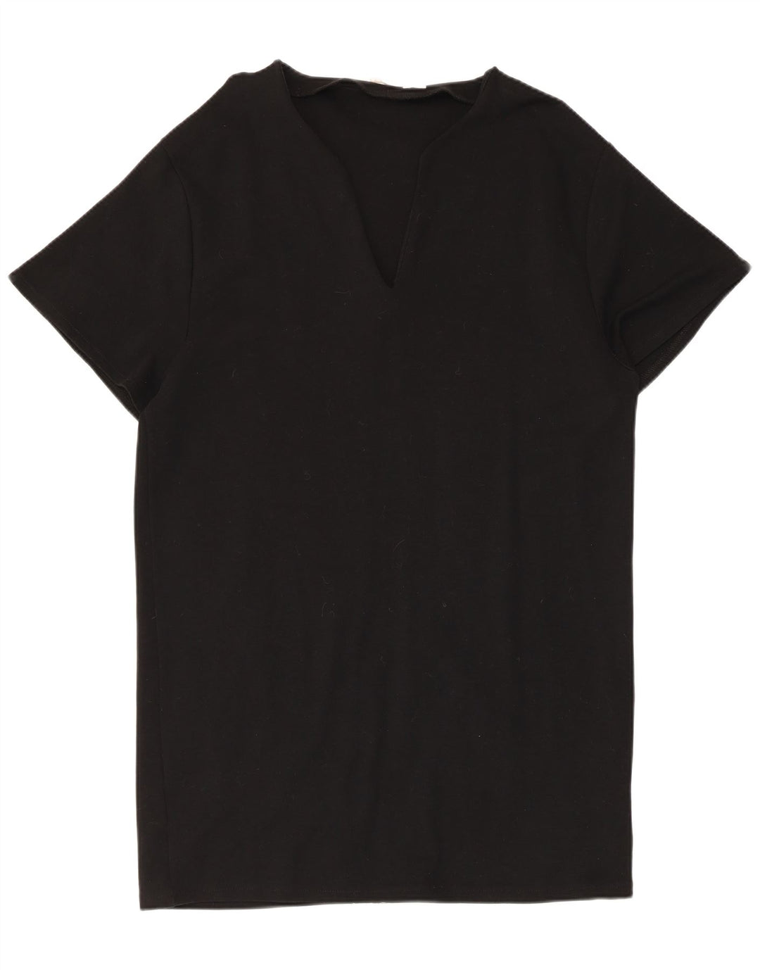 Zara Damen T-Shirt-Kleid UK 14 Medium Schwarz