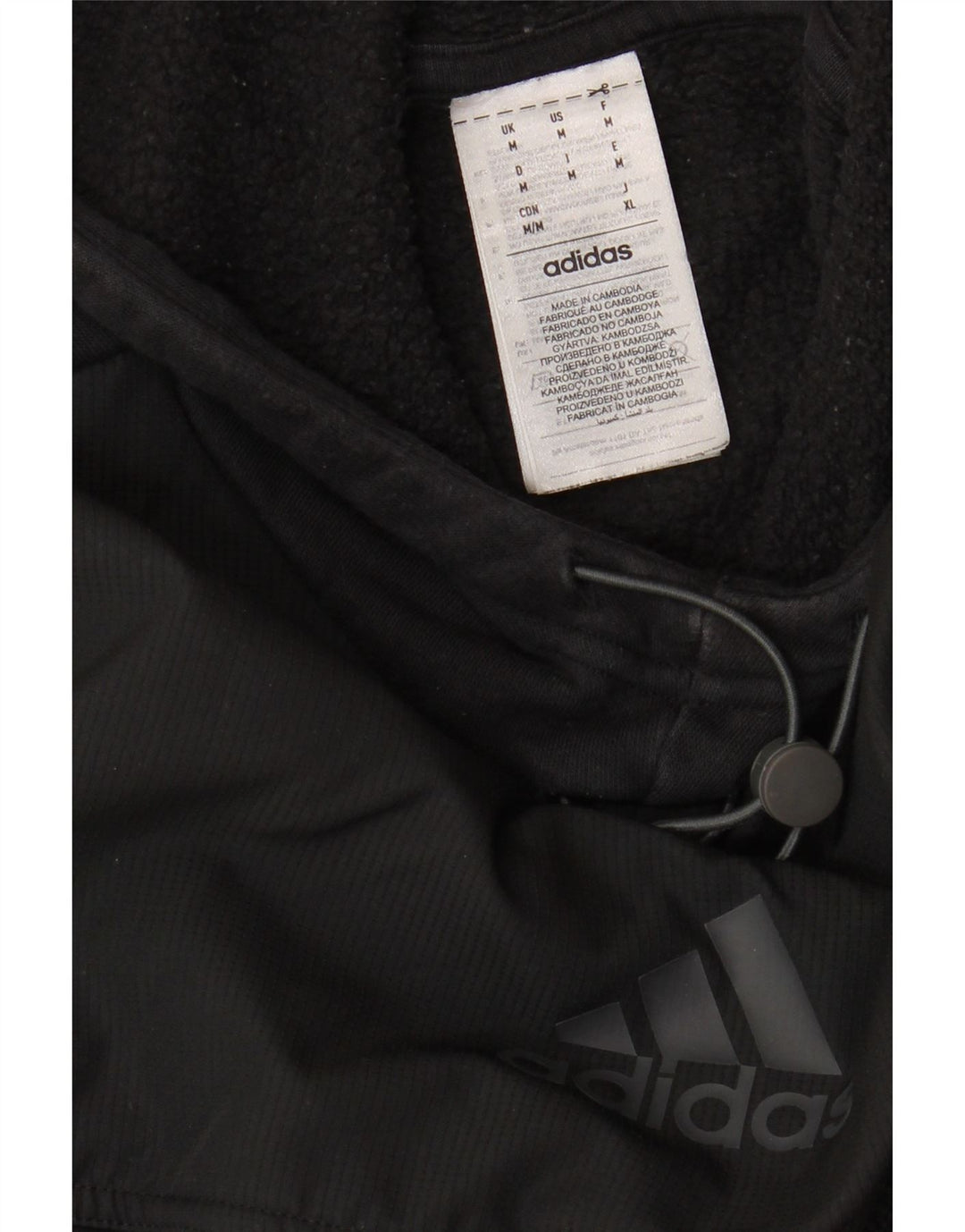 ADIDAS Herren Kapuzenpullover Mittelschwarz Baumwolle