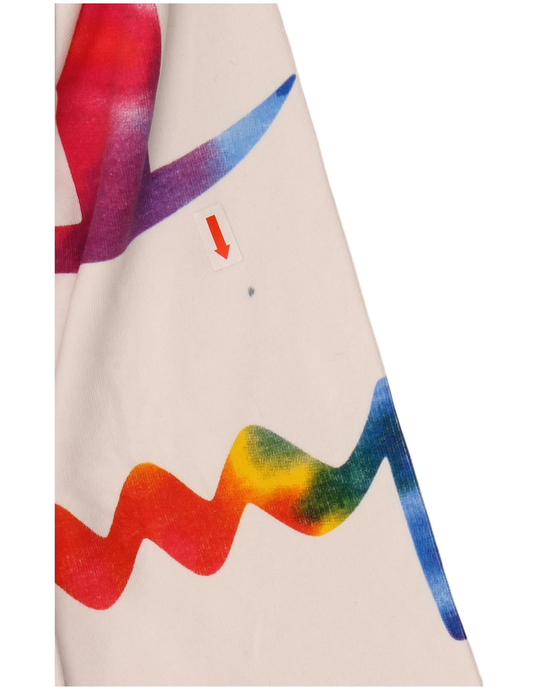 CHAMPION Womens Oversized Crop Graphic Sweatshirt Pullover UK 6 XS Weiß