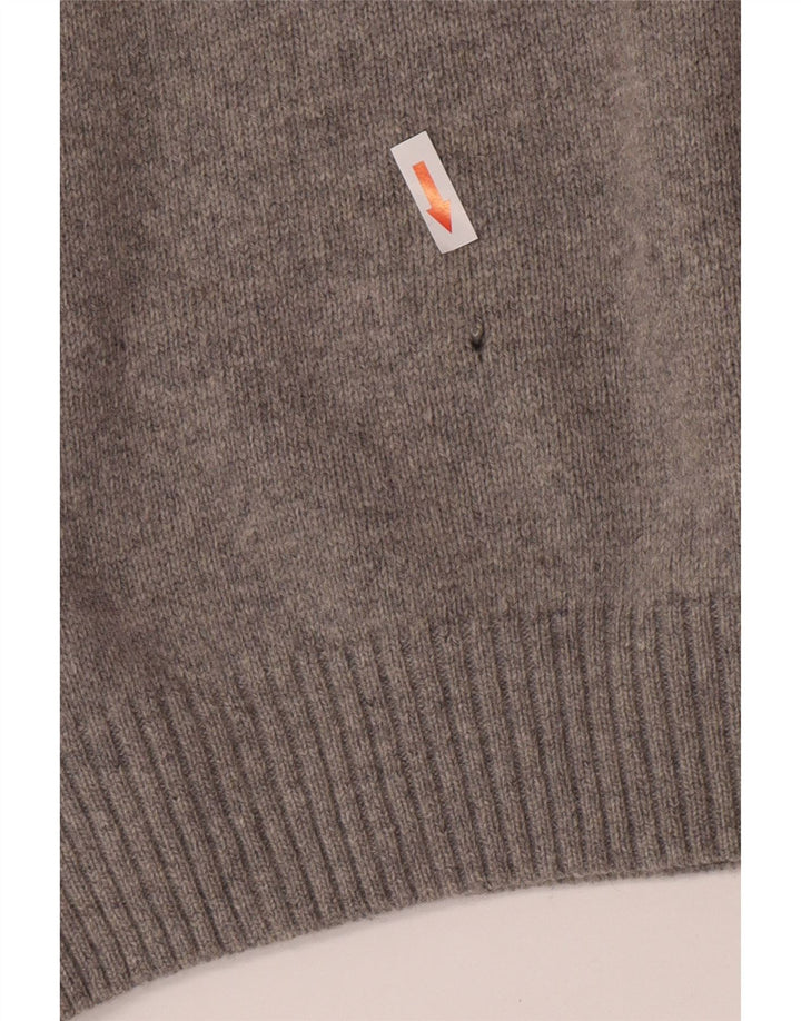 Murphy & Nye Herren-Pullover mit V-Ausschnitt, große graue Wolle