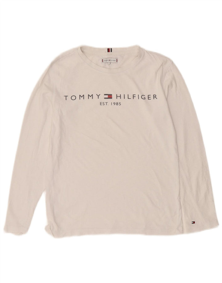 Tommy Hilfiger Langarmshirt mit Grafik für Jungen, 11–12 Jahre, Weiß