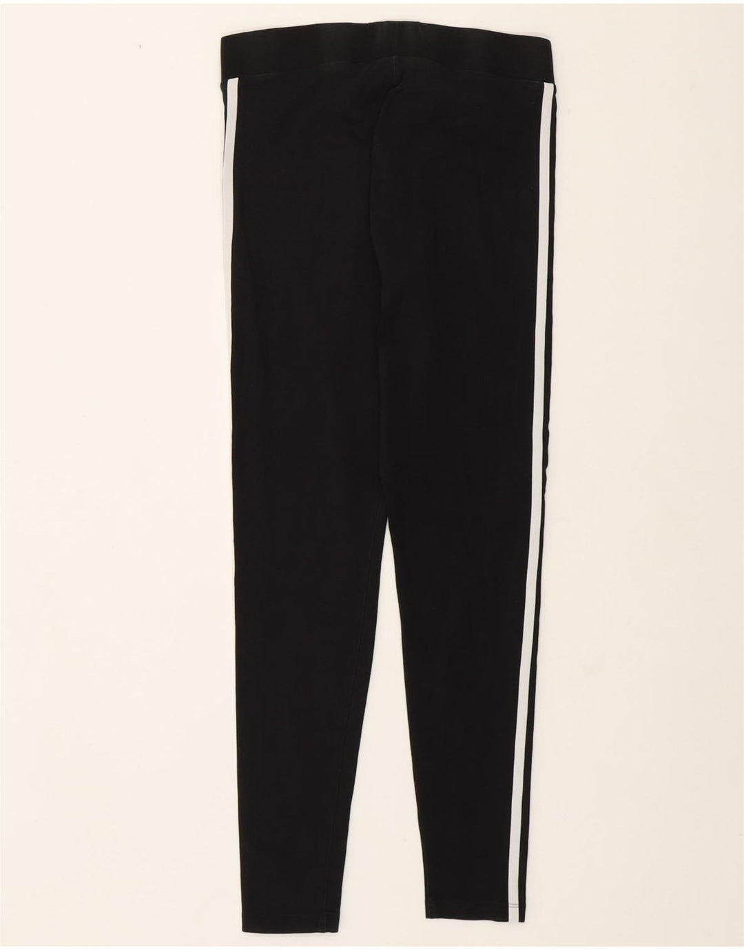ADIDAS Womens Leggings UK 12 Medium Black Cotton