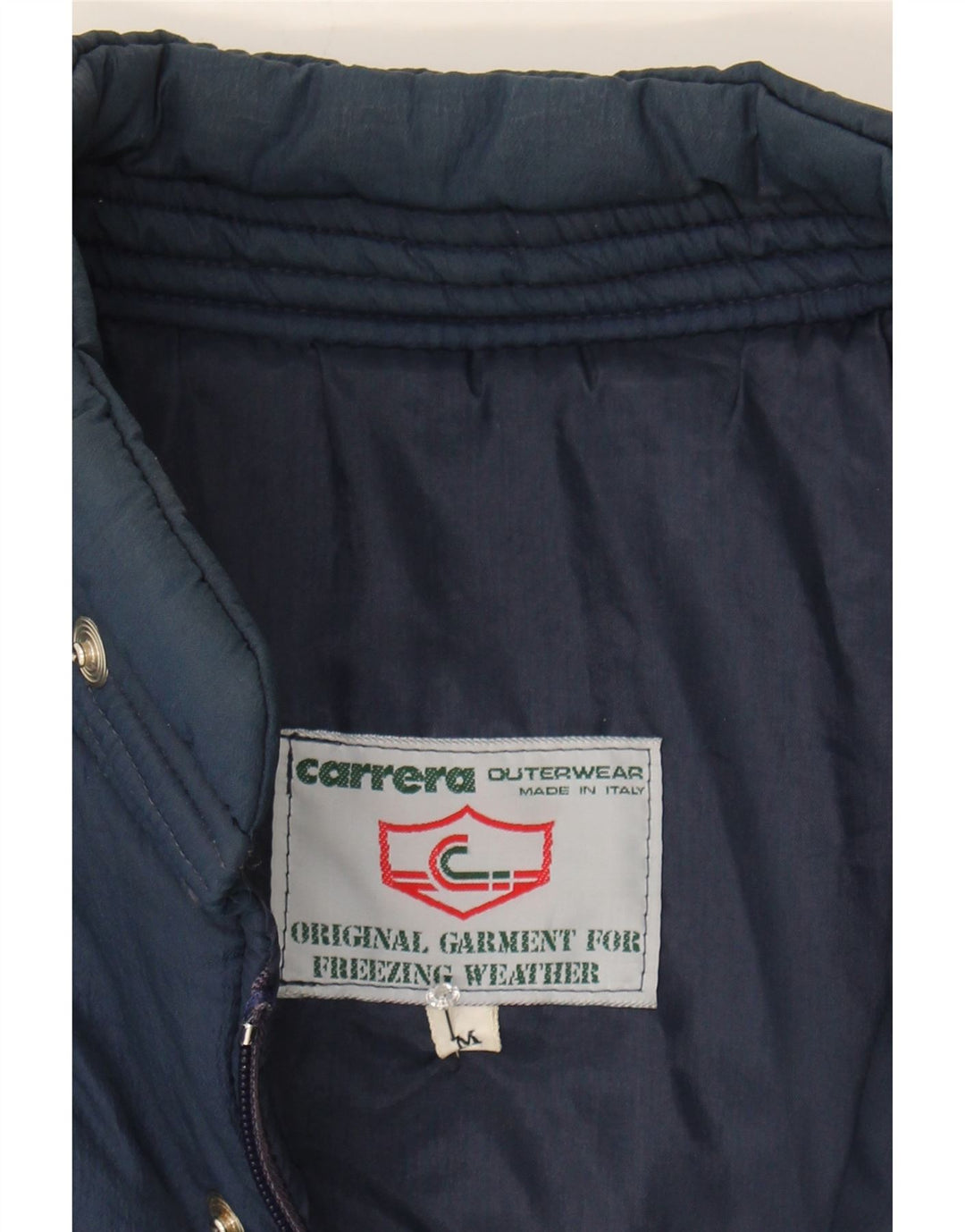 CARRERA Mens Windbreaker Jacket UK 38 Medium Navy Blue Polyamide Winter Vintage Carrera and Second-Hand Carrera from Messina Hembry 
