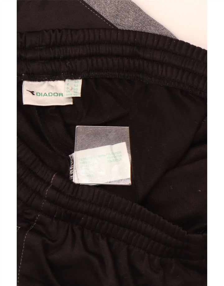 DIADORA Herren-Trainingshose, Größe 40, Größe L, Schwarz, Colourblock-Polyester