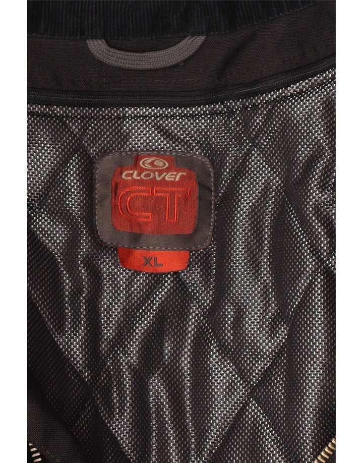 Clover Herren Racer Jacke UK 42 XL Schwarz Polyamid