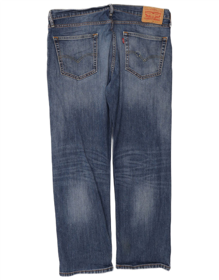 Levi's Herren 504 Straight Jeans W36 L30 Blaue Baumwolle