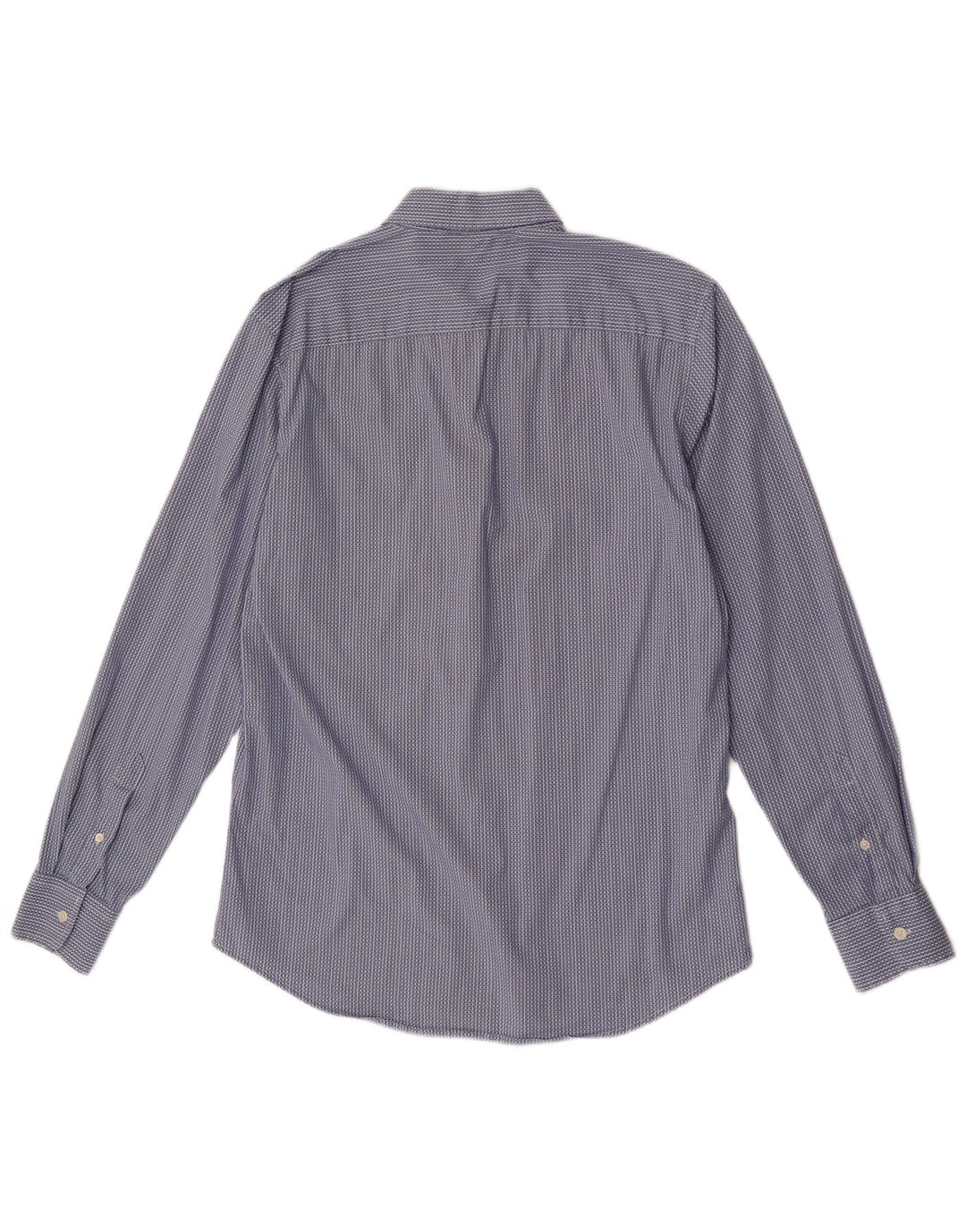 Benetton Herrenhemd, groß, blau gestreift, Baumwolle
