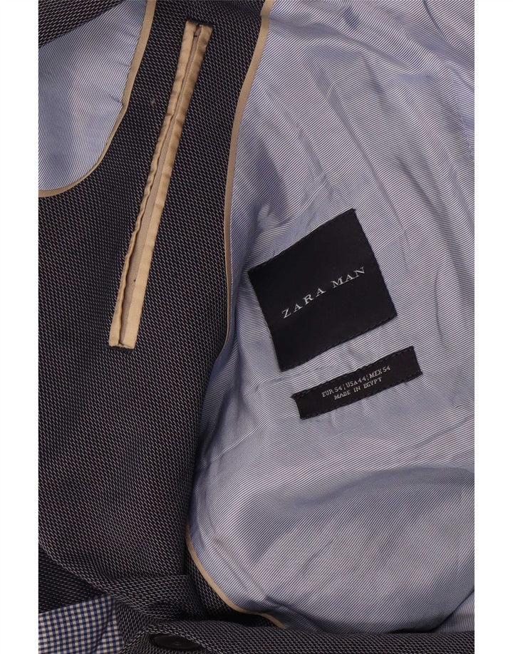 Zara Herren-Blazer mit 2 Knöpfen, EU 54, XL, Marineblau, Polyester
