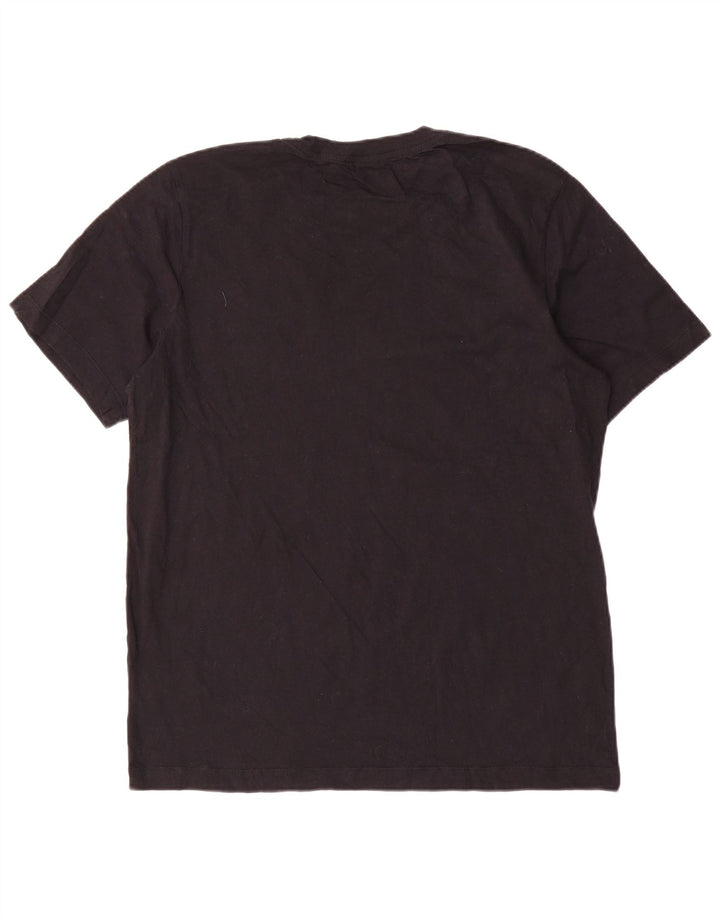 Nike Herren T-Shirt Top Large Schwarz Baumwolle