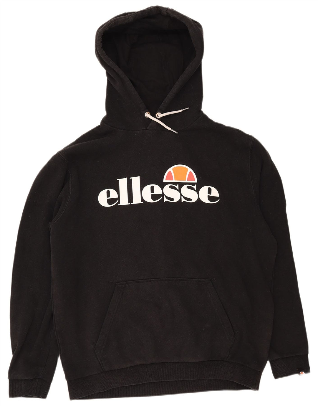 ELLESSE Herren Graphic Hoodie Pullover XL Schwarz Baumwolle