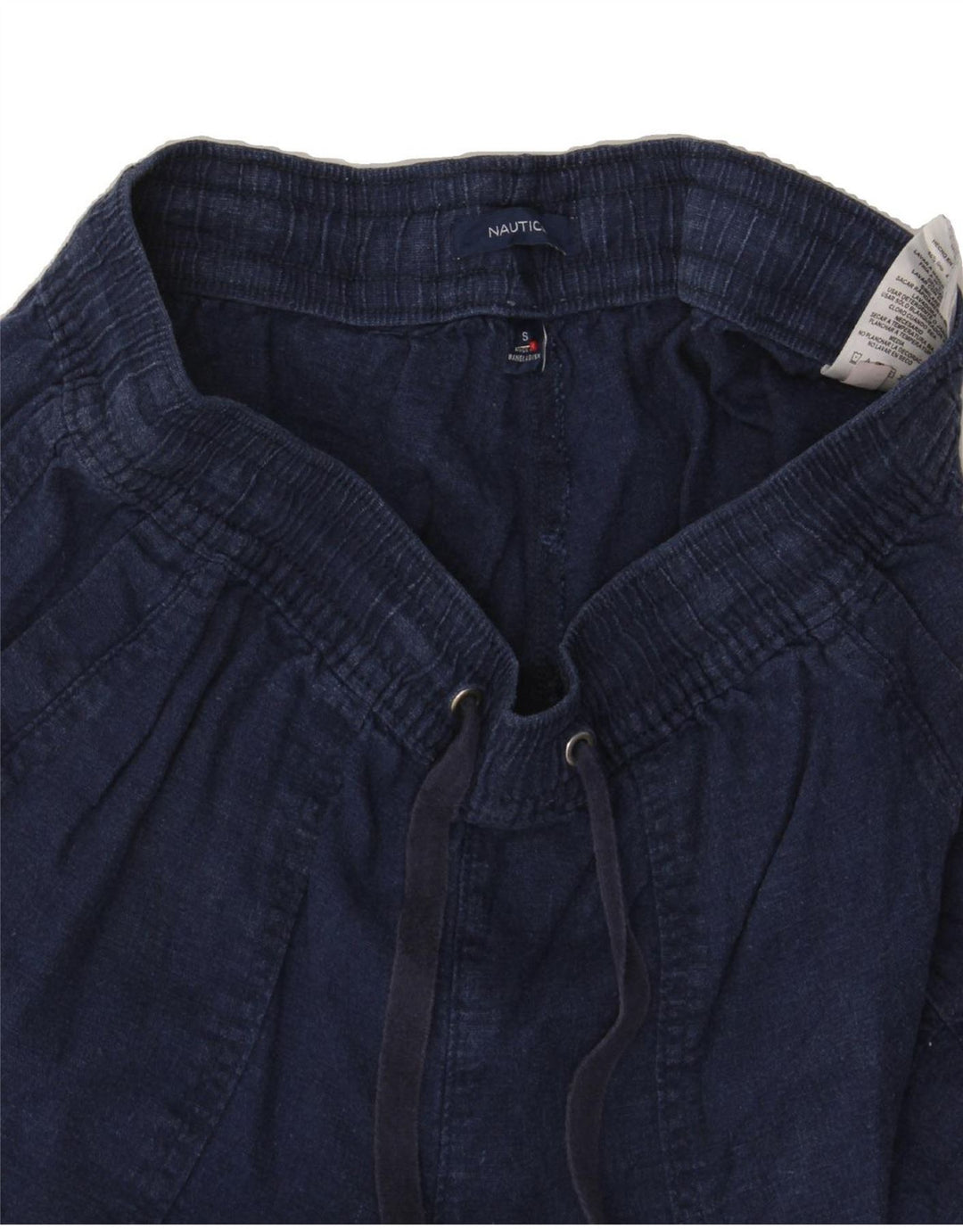 NAUTICA Womens Casual Shorts Small W32 Navy Blue Linen Vintage Nautica and Second-Hand Nautica from Messina Hembry 