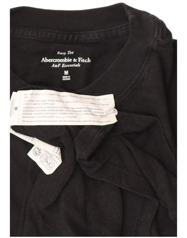 Abercrombie & Fitch Herren-T-Shirt aus mittelschwarzer Baumwolle