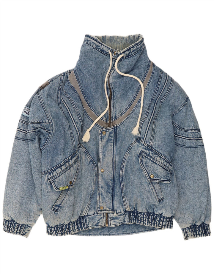 MONTANA Übergroße Jeansjacke für Damen, UK 18, XL, blaue Baumwolle