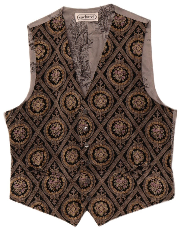 Cacharel Herrenweste, groß, mehrfarbig, geblümt