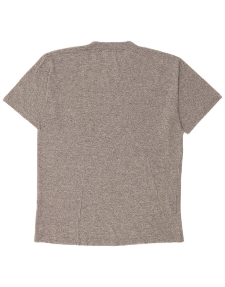 Nike Herren Loose Fit Graphic T-Shirt-Oberteil aus mittelgrau gefleckter Baumwolle