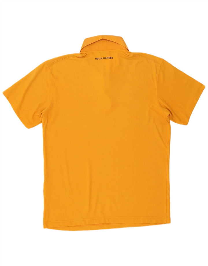 HELLY HANSEN Mens Polo Shirt Large Yellow Nylon