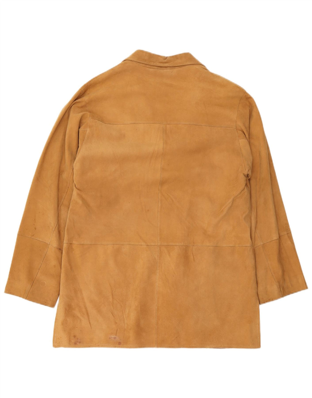 Ombraluce Damen Wildledermantel IT 44 Mittelbeige