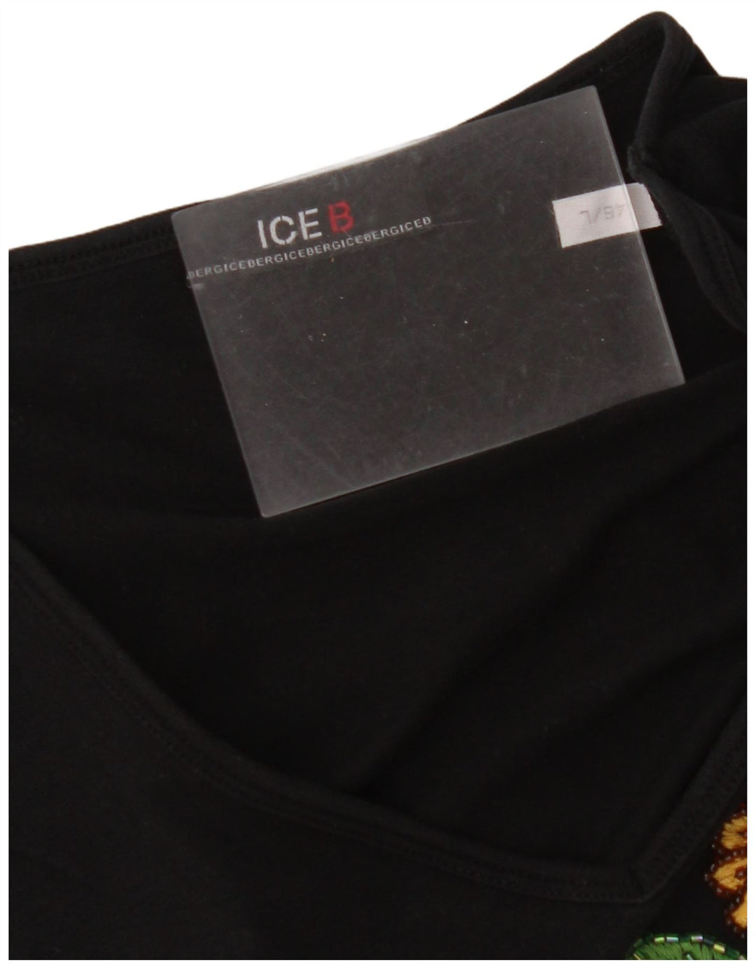 ICEBERG Damen Crop Graphic Top Langarm IT 46 Large Black Floral