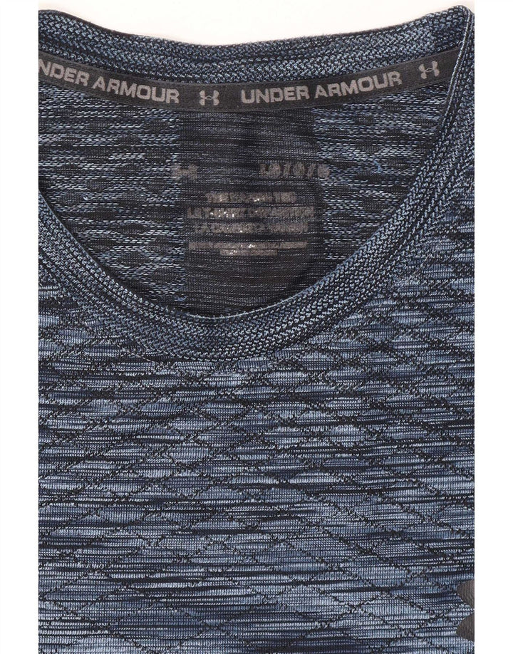 Under Armour Herren T-Shirt Top Large Blau meliert Polyester Sport