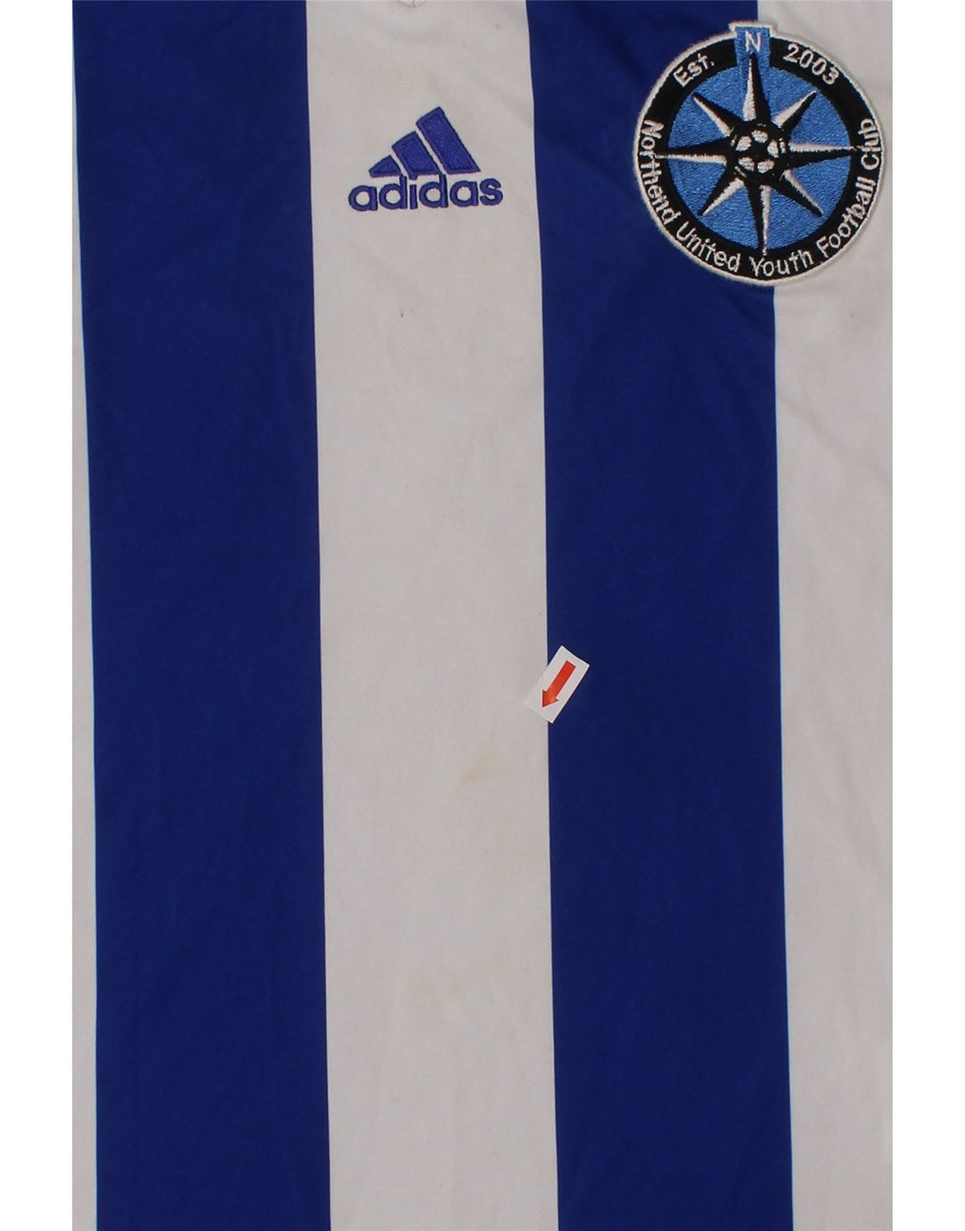 ADIDAS Boys Climalite Graphic Top Long Sleeve 9-10 Years Medium Blue Vintage Adidas and Second-Hand Adidas from Messina Hembry 