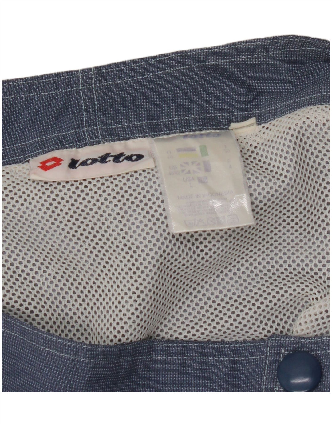 LOTTO Herren-Badeshorts UK 40/42 Large W34 Marineblaues Colourblock-Nylon