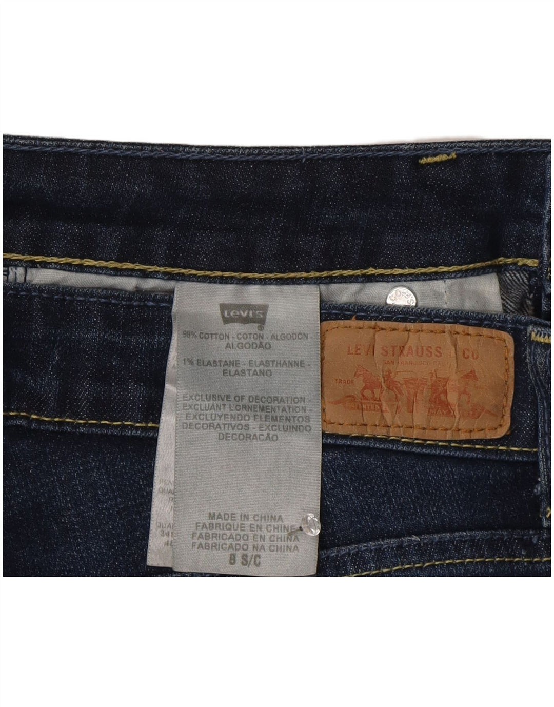 Levi's Damen Slim Jeans US 8 Medium W30 L29 Marineblau Baumwolle