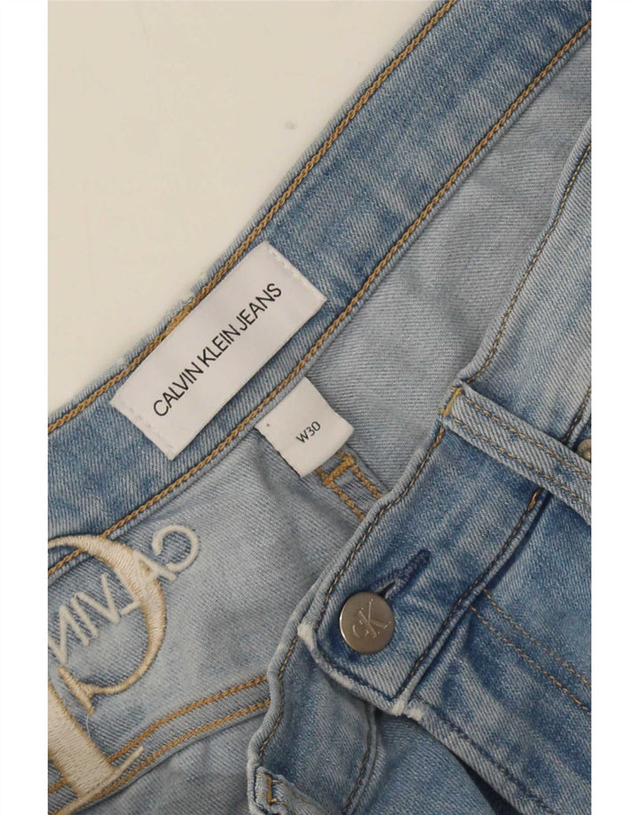 Calvin Klein Mens Distressed Denim Shorts Medium W30 Blue