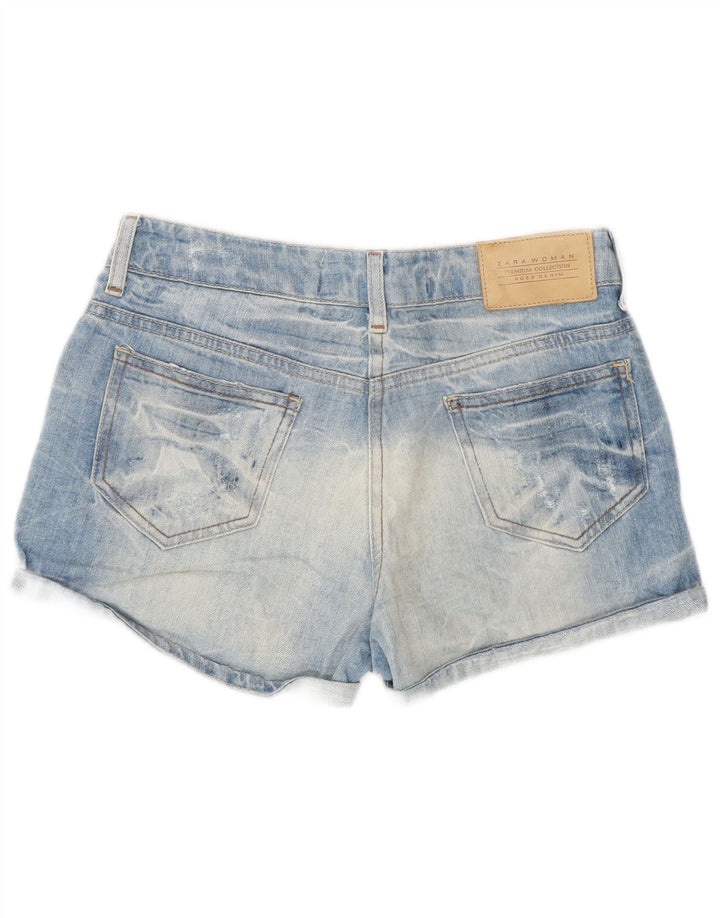 Zara Damen Jeansshorts EU 36 XS W26 Blau