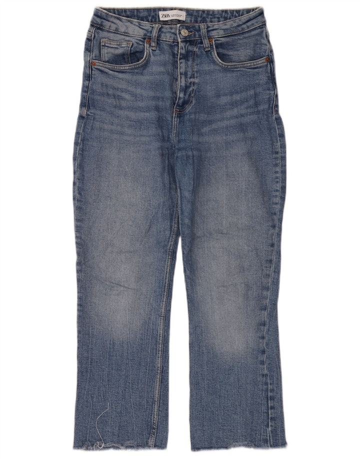 Zara Damen Bootcut Jeans EU 36 XS W26 L25 Blau